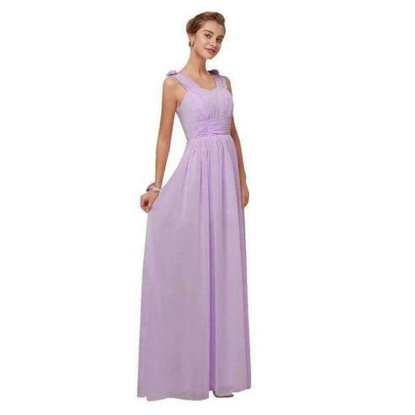 Planet Gates Emily Bridesmaid Dresses 2018 Chiffon Long Pink  A-Line Sleeveless Wedding Party Prom Girl Dresses Graduation
