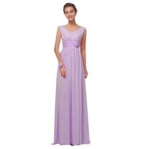 Planet Gates Emily Bridesmaid Dresses 2018 Chiffon Long Pink  A-Line Sleeveless Wedding Party Prom Girl Dresses Graduation