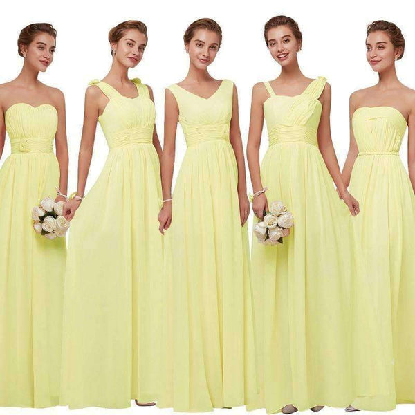 Planet Gates Emily Bridesmaid Dresses 2018 Chiffon Long Pink  A-Line Sleeveless Wedding Party Prom Girl Dresses Graduation