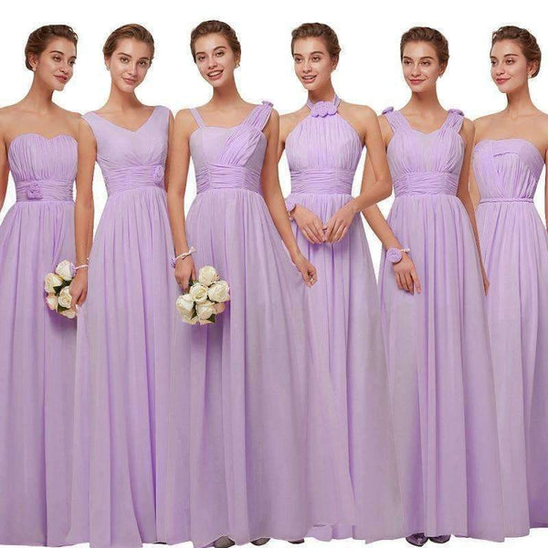 Planet Gates Emily Bridesmaid Dresses 2018 Chiffon Long Pink  A-Line Sleeveless Wedding Party Prom Girl Dresses Graduation