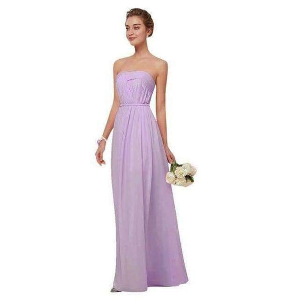 Planet Gates Emily Bridesmaid Dresses 2018 Chiffon Long Pink  A-Line Sleeveless Wedding Party Prom Girl Dresses Graduation