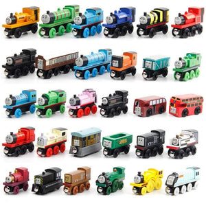 Planet Gates Emily Wood Train Magnetic Wooden Trains Model Car Toy Compatible with Brio Brand Tracks Railway Locomotives Toys for Child