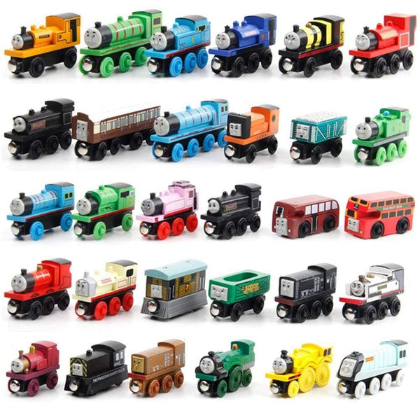 Planet Gates Emily Wood Train Magnetic Wooden Trains Model Car Toy Compatible with Brio Brand Tracks Railway Locomotives Toys for Child