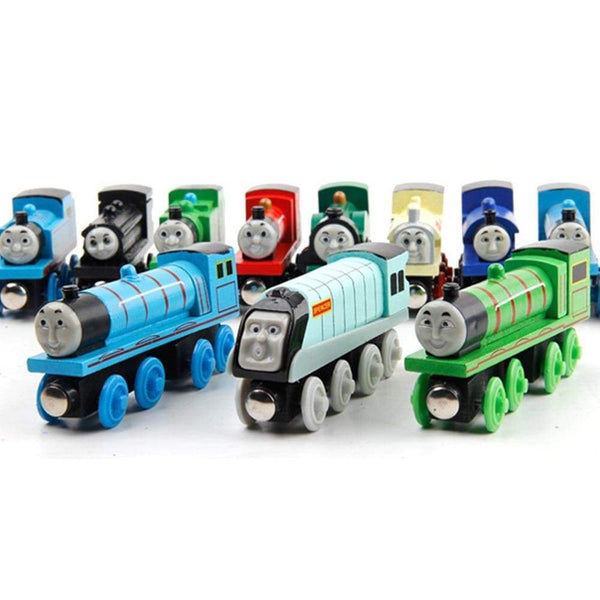 Planet Gates Emily Wood Train Magnetic Wooden Trains Model Car Toy Compatible with Brio Brand Tracks Railway Locomotives Toys for Child