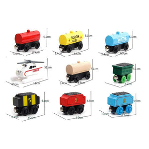 Planet Gates Emily Wood Train Magnetic Wooden Trains Model Car Toy Compatible with Brio Brand Tracks Railway Locomotives Toys for Child