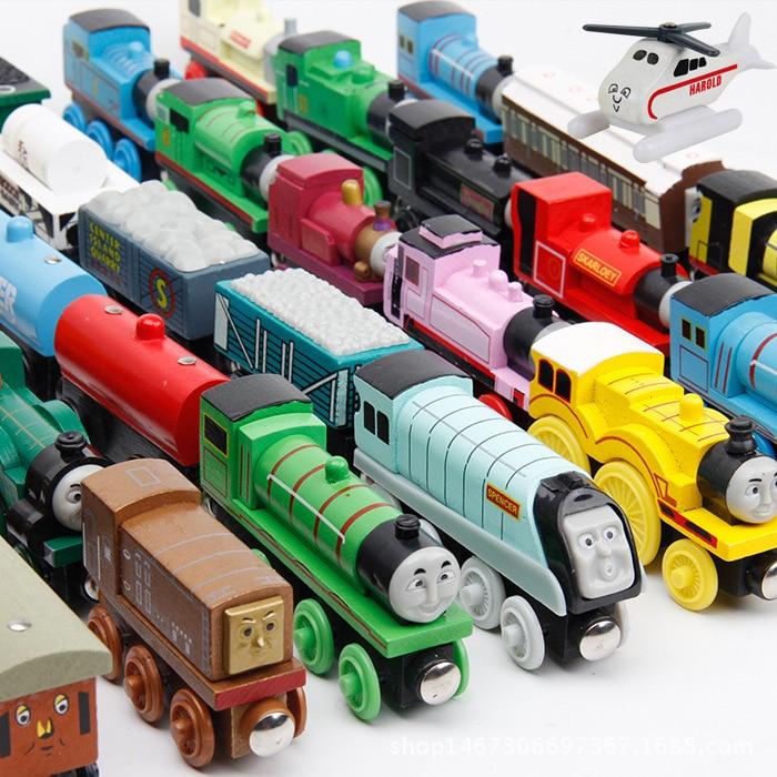 Planet Gates Emily Wood Train Magnetic Wooden Trains Model Car Toy Compatible with Brio Brand Tracks Railway Locomotives Toys for Child