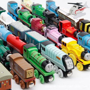 Planet Gates Emily Wood Train Magnetic Wooden Trains Model Car Toy Compatible with Brio Brand Tracks Railway Locomotives Toys for Child