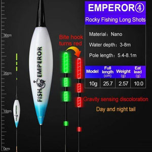 Planet Gates EMPEROR 10g Fishing Smart Electronic Float Gravity Sensor Led 2g 5g 7g 10g Great Buoyancy 2021 Pose Bobbers CR425 Battery Glow Stick Summer