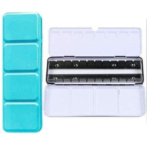 Planet Gates Empty Watercolor Paints Tins Box with 12 Pcs Full Pans and 24 Half Pans For Art Painting Palette Supplies