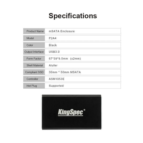 Enclosure adapter for mSATA to USB 3.0 HDD Hard Drive External Enclosure For mSATA SSD Case Box