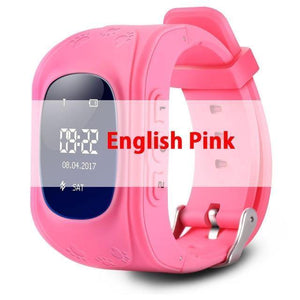 Planet Gates English pink GPS smart Kids children's watch SOS call location finder child locator tracker anti-lost monitor baby watch IOS & Android