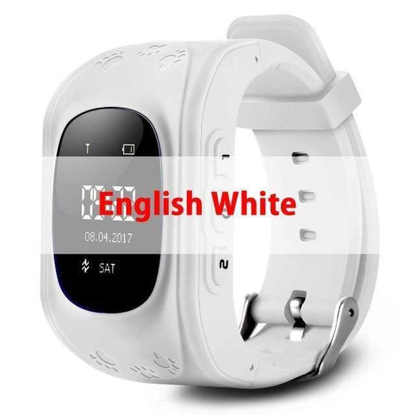 Planet Gates English white GPS smart Kids children's watch SOS call location finder child locator tracker anti-lost monitor baby watch IOS & Android
