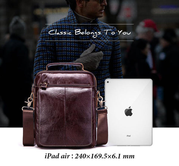 Planet Gates Engraving 100% Genuine Cow Leather Messenger Bag Men's Shoulder Bag Crossbody Chest Handbag Fashion for Tote Clutch