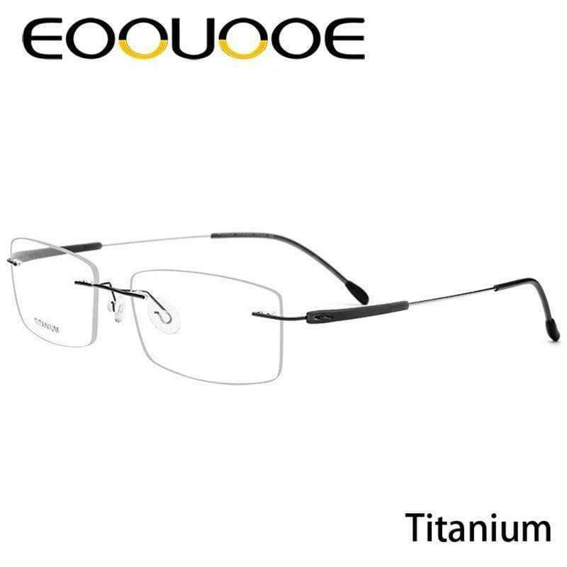 Planet Gates EOOUOOE Brand Design Titanium Women Men Unisex Rimless Glasses Prescriptio Spectacles Oculos Eyewear Gafas Opticas Glasse Frame
