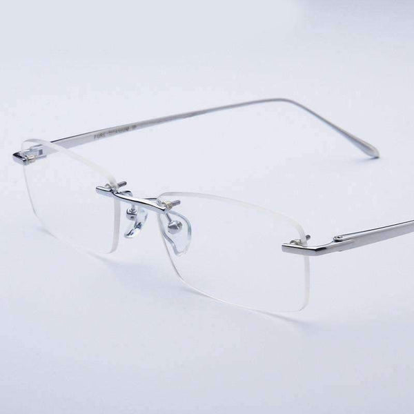 Planet Gates EOOUOOE Design Pure Titanium Women Men Unisex Rimless Glasses Prescriptio Spectacles Oculos Eyewear Gafas Opticas Glasse Frame
