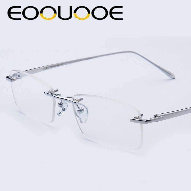 Planet Gates EOOUOOE Design Pure Titanium Women Men Unisex Rimless Glasses Prescriptio Spectacles Oculos Eyewear Gafas Opticas Glasse Frame