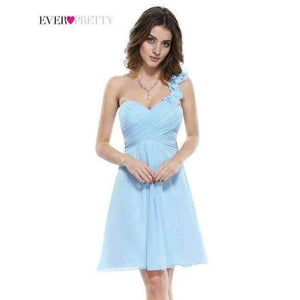 Planet Gates EP03535BL / 4 Evening Dresses Ever-Pretty  Sexy One Shoulder Chiffon Fashion 2018 Fashion Vestidos Evening Dresses