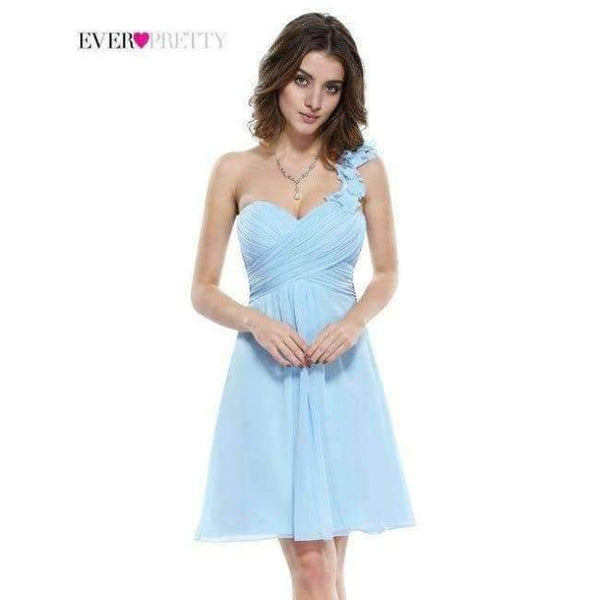 Planet Gates EP03535BL / 4 Evening Dresses Ever-Pretty  Sexy One Shoulder Chiffon Fashion 2018 Fashion Vestidos Evening Dresses