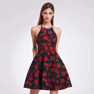 Planet Gates EP05947NR / 4 / China New Fashion Retro Off Shoulder Ever Pretty EP05947 Dresses Women's Flare Party Dresses Floral Print robe Cocktail Dresses