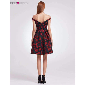 Planet Gates EP05947NR / 4 / China New Fashion Retro Off Shoulder Ever Pretty EP05947 Dresses Women's Flare Party Dresses Floral Print robe Cocktail Dresses