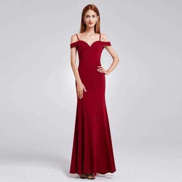 Planet Gates EP07017BD / 6 / China Evening Dresses Ever Pretty Women V-neck Empire Waist Burgundy Wine Red EP08500 2018 Special Occasion Evening Dress Party Dress