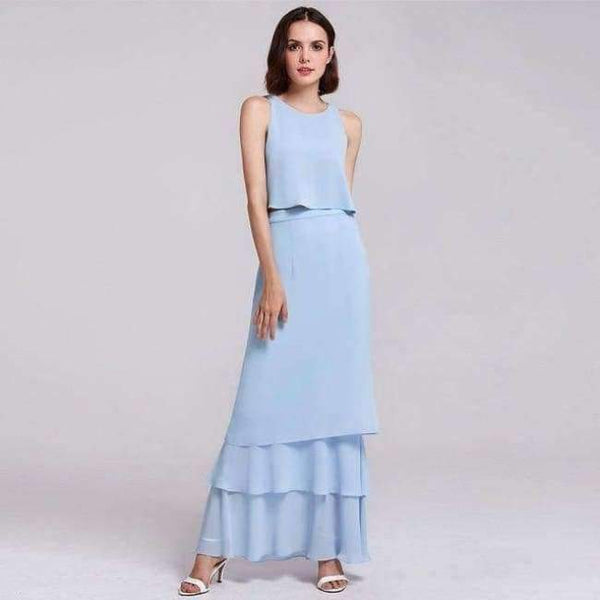 Planet Gates EP07211-Burgundy / 4 / China Dresses Ever Pretty 07211 Sexy One Shoulder A-line Ruffles Floor-Length Belt Gowns Beach Wedding Guest Dress