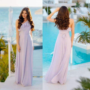 Planet Gates EP07211-Burgundy / 4 / China Dresses Ever Pretty 07211 Sexy One Shoulder A-line Ruffles Floor-Length Belt Gowns Beach Wedding Guest Dress