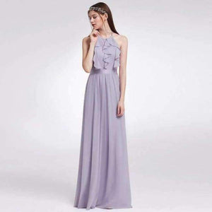 Planet Gates EP07211-Burgundy / 4 / China Dresses Ever Pretty 07211 Sexy One Shoulder A-line Ruffles Floor-Length Belt Gowns Beach Wedding Guest Dress