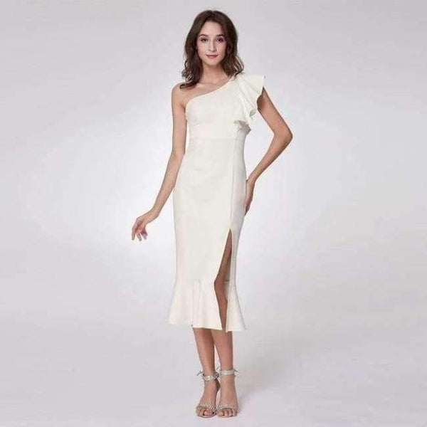 Planet Gates EP07234WH / 4 / China Cocktail Dresses Ever Pretty EP05967 Women's V-neck Elegant Party Dresses with Ruffles Abendkleider Robe Cocktail