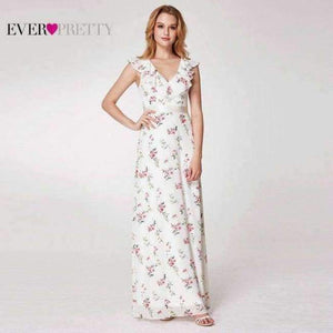 Planet Gates EP07241WH / 6 / China Evening Dresses Ever Pretty Women V-neck Empire Waist Burgundy Wine Red EP08500 2018 Special Occasion Evening Dress Party Dress