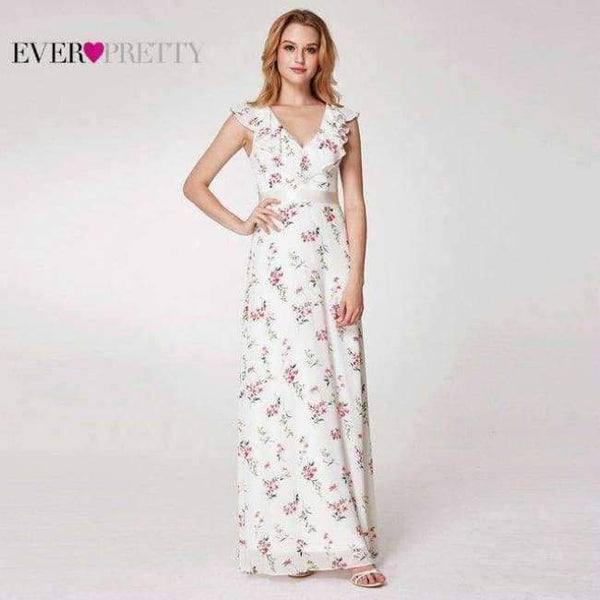 Planet Gates EP07241WH / 6 / China Evening Dresses Ever Pretty Women V-neck Empire Waist Burgundy Wine Red EP08500 2018 Special Occasion Evening Dress Party Dress