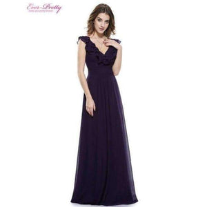 Planet Gates EP08500DP / 6 / China Evening Dresses Ever Pretty Women V-neck Empire Waist Burgundy Wine Red EP08500 2018 Special Occasion Evening Dress Party Dress
