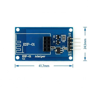 Planet Gates ESP8266 ESP-01 Serial WiFi Wireless Adapter Module 3.3V 5V Esp01 Breakout PCB Adapters Compatible For arduino