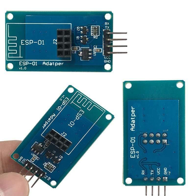 Planet Gates ESP8266 ESP-01 Serial WiFi Wireless Adapter Module 3.3V 5V Esp01 Breakout PCB Adapters Compatible For arduino