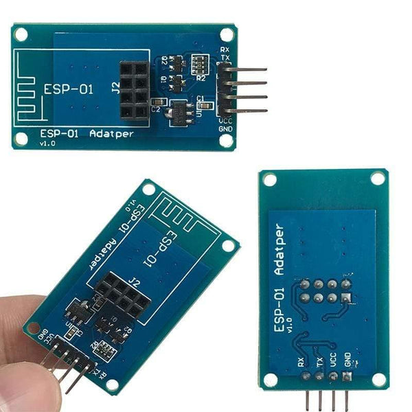 Planet Gates ESP8266 ESP-01 Serial WiFi Wireless Adapter Module 3.3V 5V Esp01 Breakout PCB Adapters Compatible For arduino