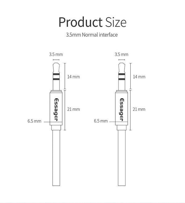 Planet Gates Essager Aux Cable Speaker Wire 3.5mm Jack Audio Cable For Car Headphone Adapter Male Jack to Jack 3.5 mm Cord For Samsung Xiaomi