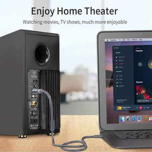 Planet Gates Essager RCA Cable 3.5mm Jack to 2 RCA Aux Audio Cable 3.5 mm to 2RCA Male Adapter Splitter for TV Box apple tv Speaker Wire Cord