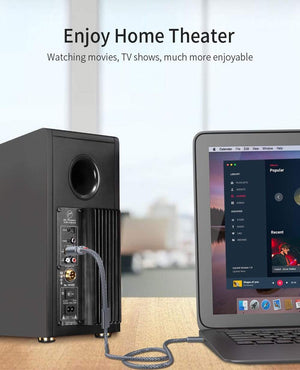 Planet Gates Essager RCA Cable 3.5mm Jack to 2 RCA Aux Audio Cable 3.5 mm to 2RCA Male Adapter Splitter for TV Box apple tv Speaker Wire Cord