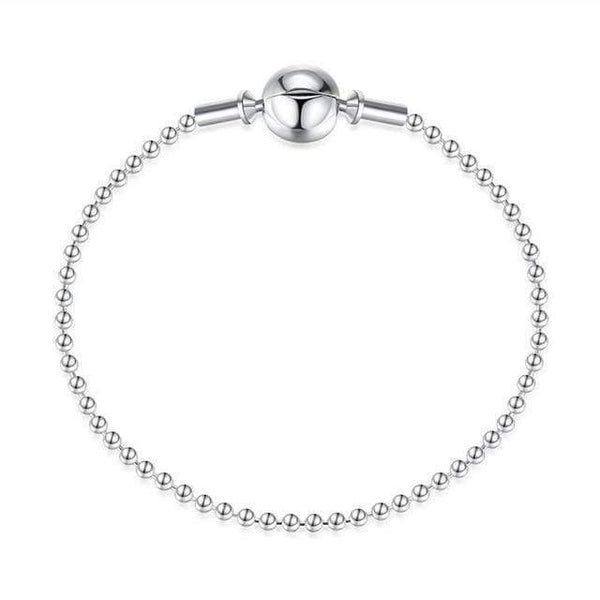 Planet Gates Essence Ball Chain / 15cm 925 Sterling Silver Bracelet Bead Charm Heart Snowflake Rose Snake Chain Basic Bracelets Pan Women DIY Jewelry