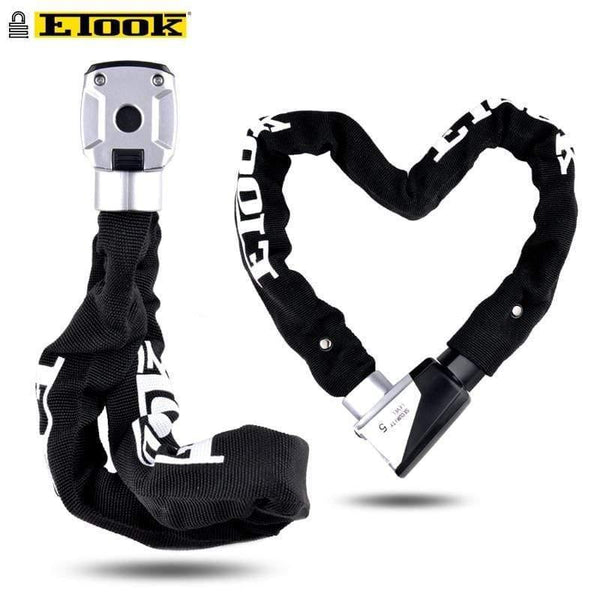 Planet Gates ET555-S Bike Chain Lock Motorcycle Lock Bicycle Accessories Anti 12 Ton Hydraulic Shear Reflective Cloth Swiss Technology Cylinder