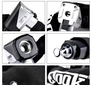 Planet Gates ET555-S Bike Chain Lock Motorcycle Lock Bicycle Accessories Anti 12 Ton Hydraulic Shear Reflective Cloth Swiss Technology Cylinder