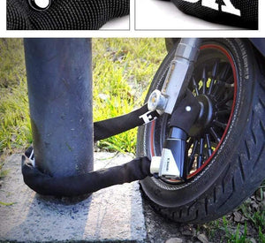 Planet Gates ET555-S Bike Chain Lock Motorcycle Lock Bicycle Accessories Anti 12 Ton Hydraulic Shear Reflective Cloth Swiss Technology Cylinder