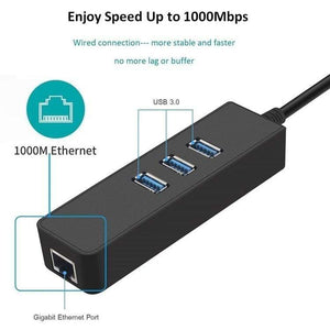 Planet Gates Ethernet Adapter Portable USB 3.0 to RJ45 10/100 /1000 Mbps Network LAN Wired Adapter