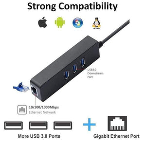 Planet Gates Ethernet Adapter Portable USB 3.0 to RJ45 10/100 /1000 Mbps Network LAN Wired Adapter