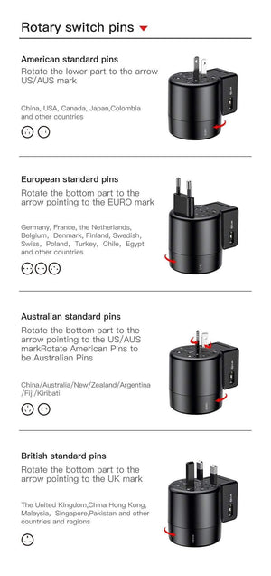 Planet Gates EU Baseus Universal USB Travel Charger for Samsung Galaxy S8 S9 Plus Whirl USB AC Powered Travel Portable Phone Charger Adapter