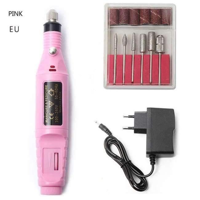 Planet Gates 1set Power Professional Electric Manicure Machine Pen Pedicure Nail File Nail Tools 6 bits Drill Nail Drill Machine New Arrival