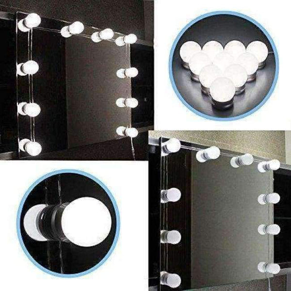 Planet Gates EU Plug / 6 Bulbs / Pure White DGHGF Hollywood Style,LED Vanity Mirror Lights Kit with Dimmable Light Bulbs,Lighting Fixture Strip for Makeup Vanity Table Set