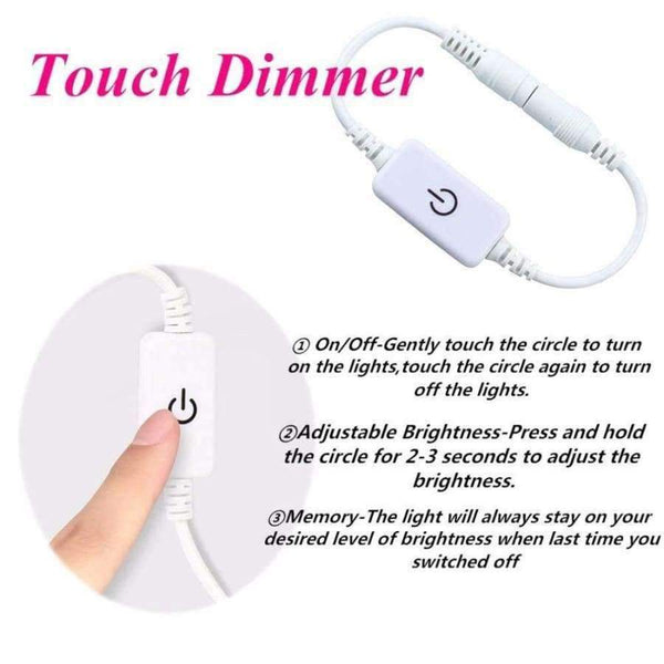 Planet Gates EU Plug / 6 Bulbs / Pure White DGHGF Hollywood Style,LED Vanity Mirror Lights Kit with Dimmable Light Bulbs,Lighting Fixture Strip for Makeup Vanity Table Set