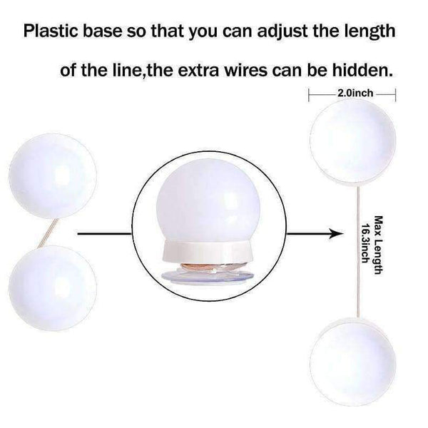 Planet Gates EU Plug / 6 Bulbs / Pure White DGHGF Hollywood Style,LED Vanity Mirror Lights Kit with Dimmable Light Bulbs,Lighting Fixture Strip for Makeup Vanity Table Set