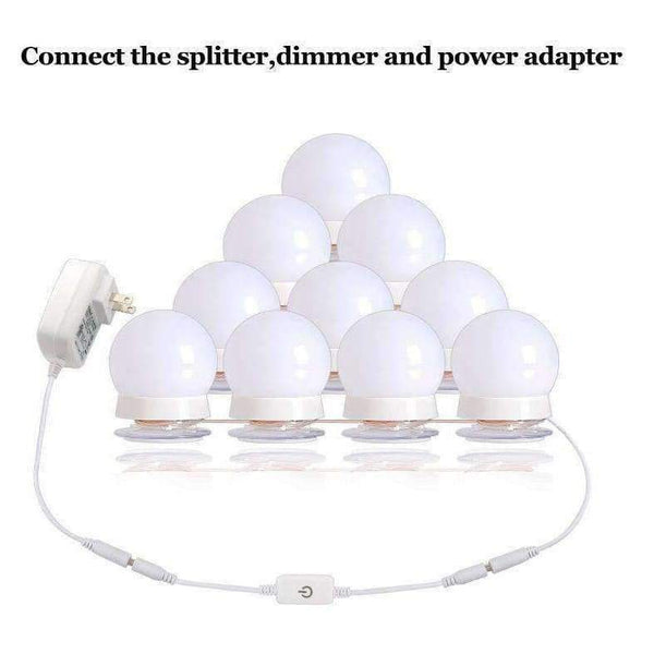 Planet Gates EU Plug / 6 Bulbs / Pure White DGHGF Hollywood Style,LED Vanity Mirror Lights Kit with Dimmable Light Bulbs,Lighting Fixture Strip for Makeup Vanity Table Set